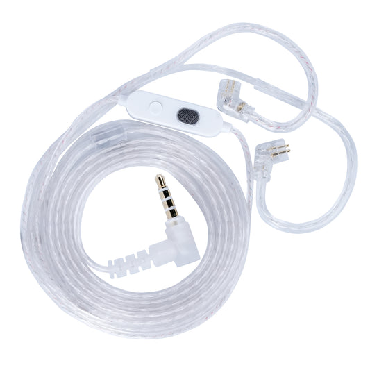 KZ M2 silver-plated cable with 2 microphone