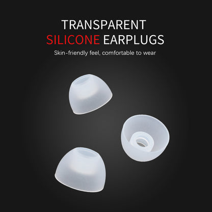 In-Ear Earcaps Eartips Earplugs silicone (3pairs black）