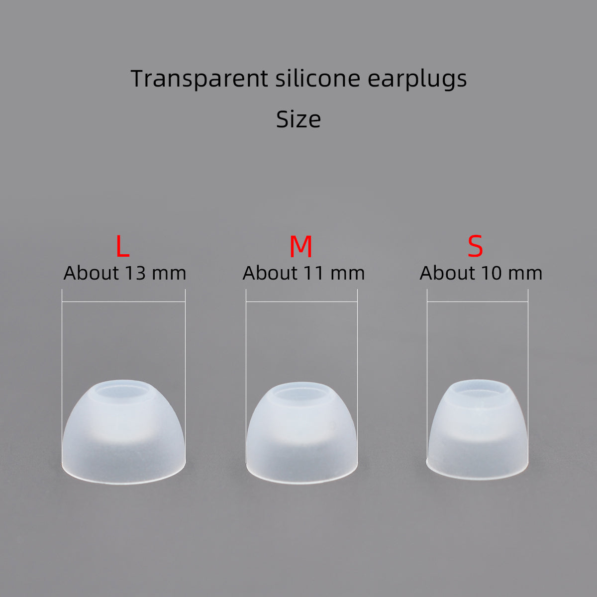 In-Ear Earcaps Eartips Earplugs silicone (3pairs black）