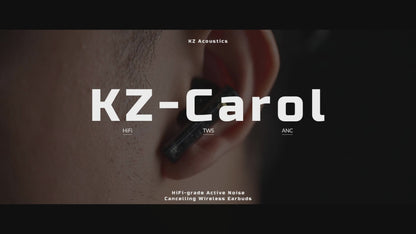 KZ Carol Wireless Earbuds  Active Noise Cancelling Built-in 6 Mic Bluetooth Earphones